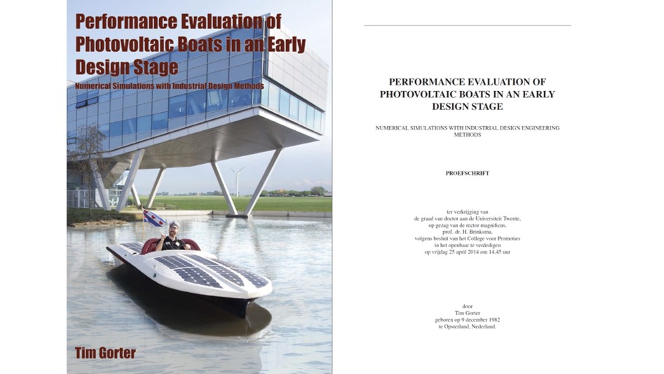2014 Tim Gorter – Thesis ‚Performance Evaluation of Photovoltaic Boats in an Early Design Stage‘