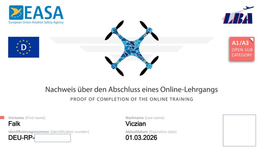 LBA-zertifizierter Drohnen-Pilot