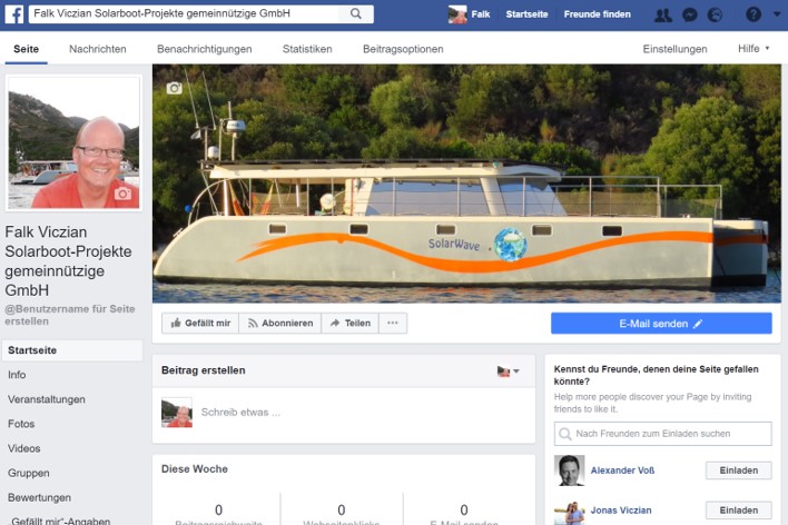 Falk Viczian Solarboot-Projekte gemeinnützige GmbH auf Facebook